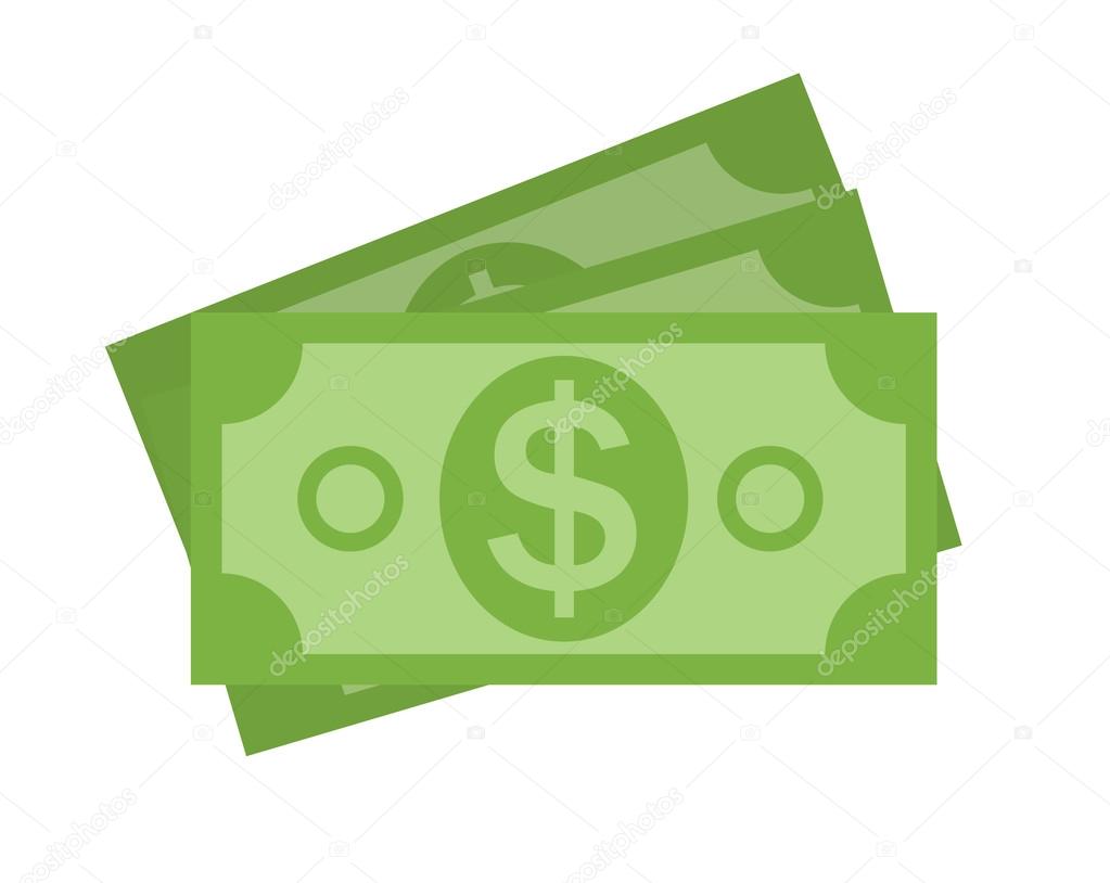 US Dollar Stack Paper Banknotes  Icon Sign Business Finance Money Concept Vector Illustration EPS10