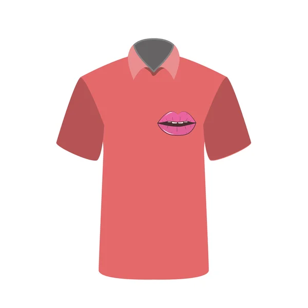 Camiseta con la imagen de Lip. Ilustración vectorial . — Vector de stock