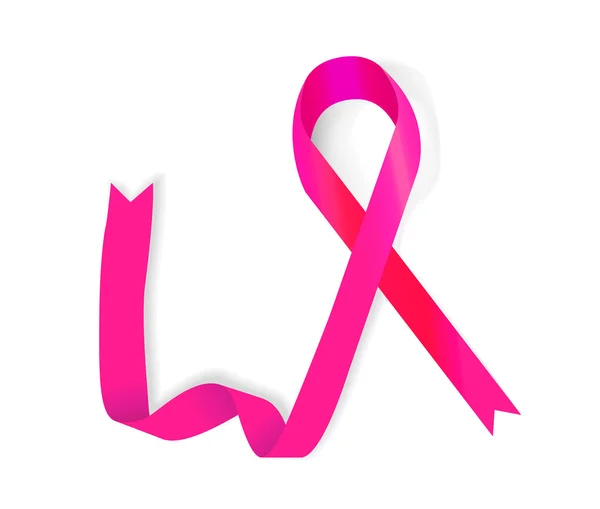 Conscientização Pink Ribbon. O Símbolo Internacional da Luta Aga — Vetor de Stock