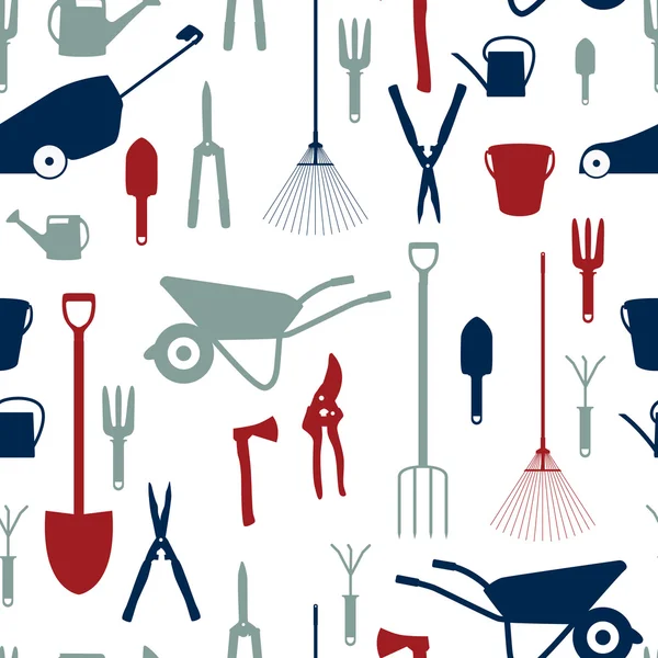 Outils de jardin, Instruments Set de collection d'icônes plates. Pelle, mon pote — Image vectorielle