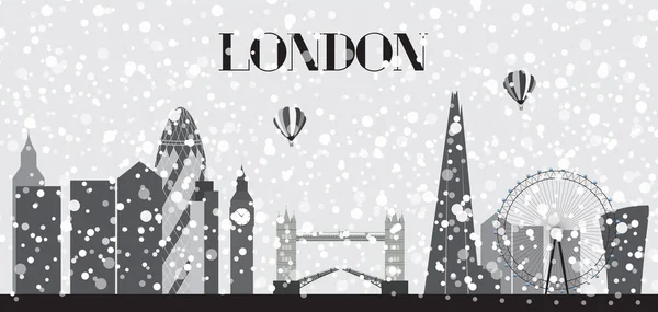 Yeni yıl London city — Stok Vektör