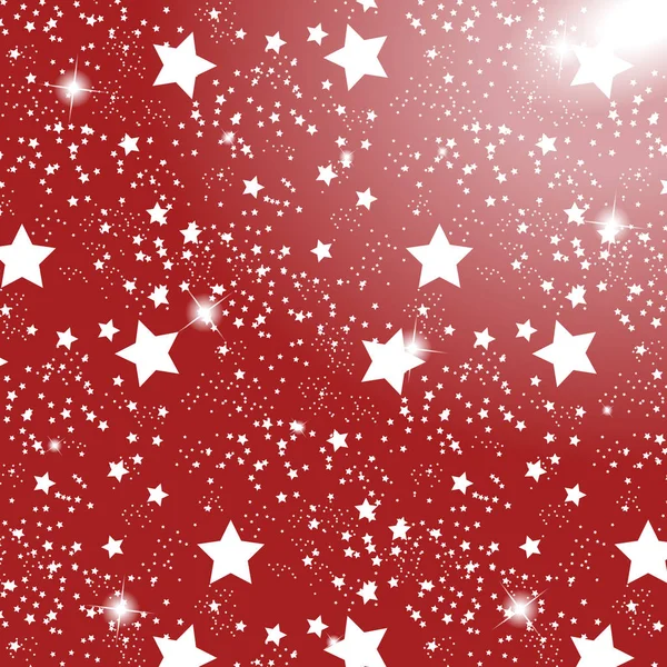 Ciel étoilé sur rouge — Image vectorielle