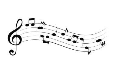 Tasarımınız için soyut müzik arkaplan vektörü çizimi