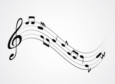 Tasarımınız için soyut müzik arkaplan vektörü çizimi