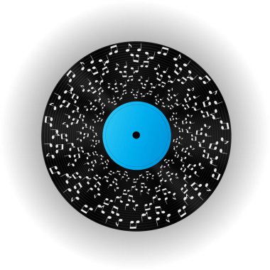 Tasarımınız için soyut müzik arkaplan vektörü çizimi