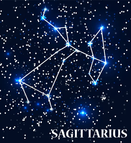 Simbolo Sagittario Segno zodiacale. Illustrazione vettoriale . — Vettoriale Stock
