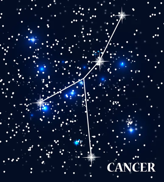 Symbool kanker sterrenbeeld. Vectorillustratie. — Stockvector
