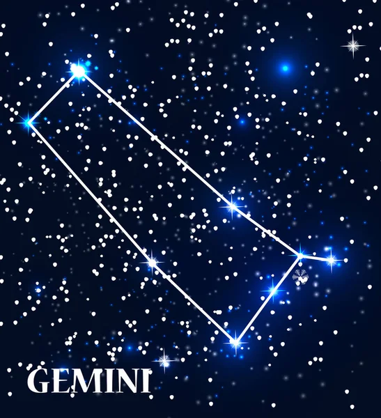 Symbol Gemini Zodiac Sign. Vector Illustration. — Stock Vector