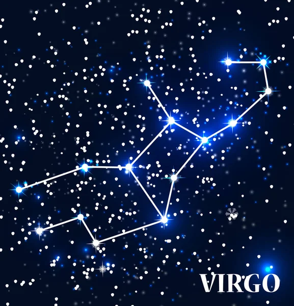 Signo del zodíaco de Virgo. Ilustración vectorial . — Archivo Imágenes Vectoriales