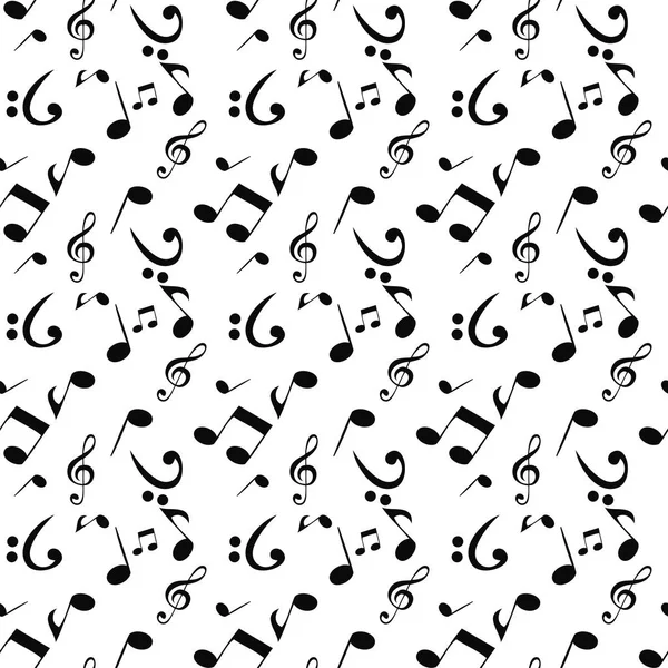 抽象的な音楽のシームレスなパターンの背景。ベクトル図. — ストックベクタ