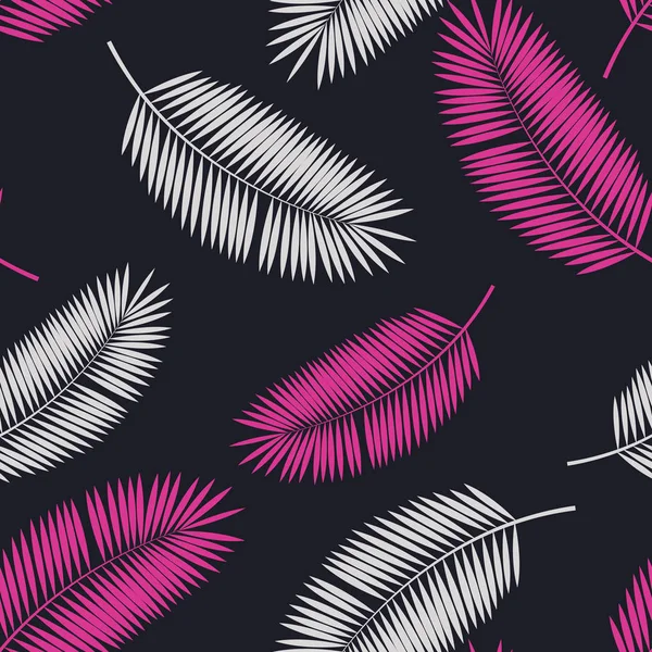 Palm Leaf Seamless Pattern. Векторная миграция . — стоковый вектор