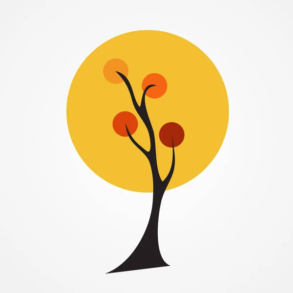 Otoño árbol vector ilustración — Archivo Imágenes Vectoriales