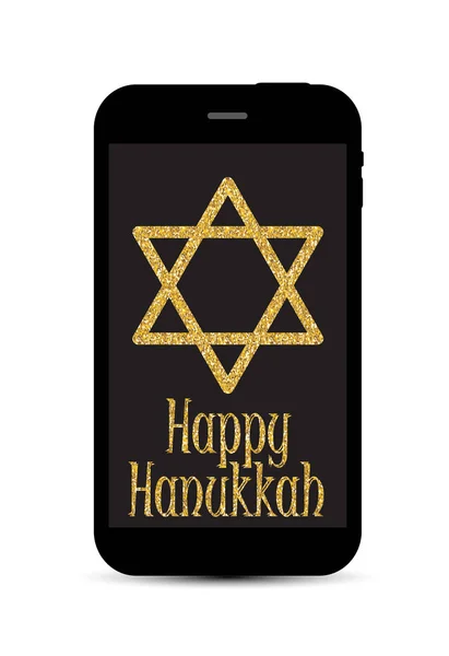 Feliz Hanukkah, Antecedentes judíos de vacaciones. Ilustración vectorial . — Vector de stock