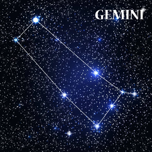 Gemini Csillagjegy szimbóluma. Vektoros illusztráció. — Stock Vector