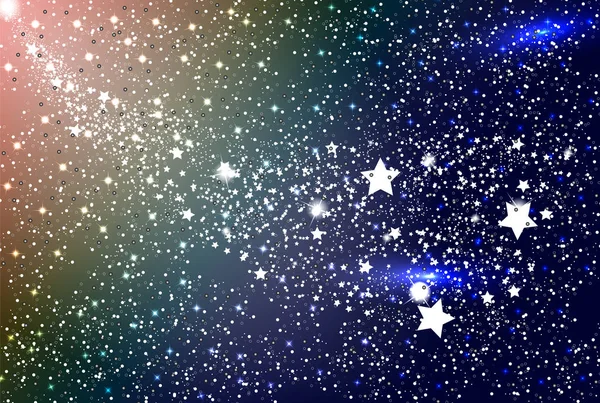 Spaţiul misterios al stelelor. Vector Illustration . — Vector de stoc