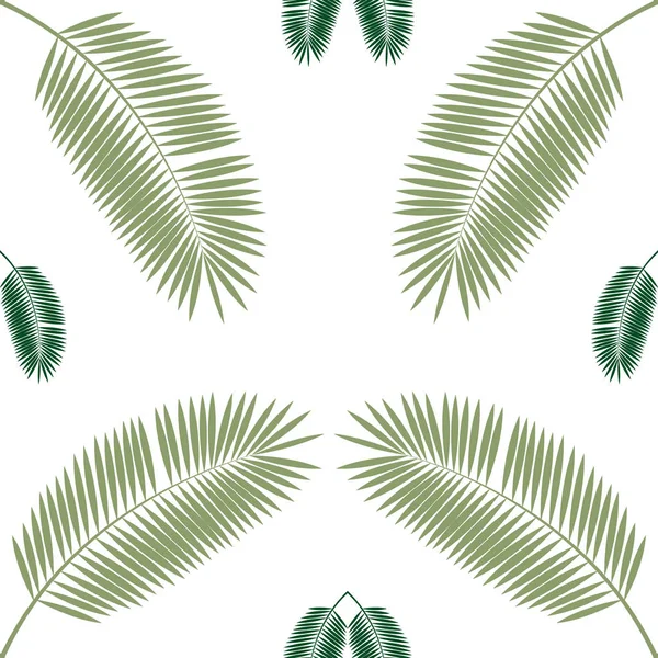 Palm Leaf Seamless Pattern. Векторная миграция . — стоковый вектор