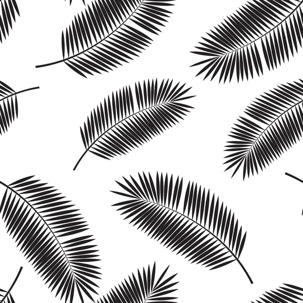 Palmový list vzor bezešvé pozadí. Vektorové ilustrace. — Stockový vektor
