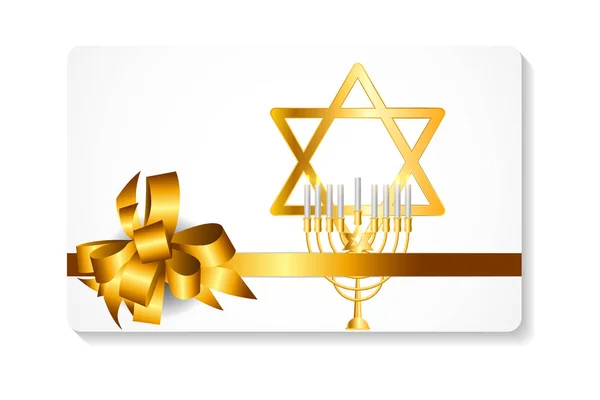 Feliz Hanukkah, fundo de férias judaicas. Ilustração vetorial . — Vetor de Stock