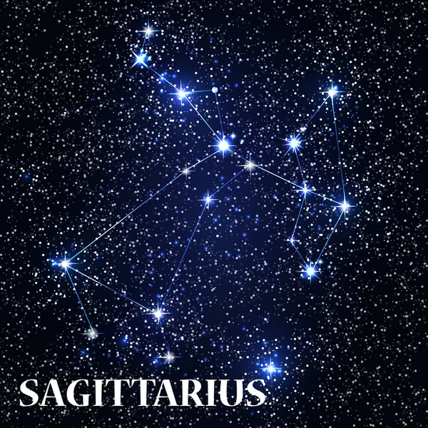 Simbolo: Sagittario segno zodiacale. Illustrazione vettoriale . — Vettoriale Stock