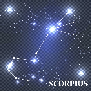 Sembol Scorpius burç. Vektör çizim.