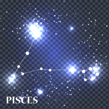 Sembol balık burç. Vektör çizim.