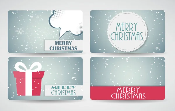 Abstract Beautiful Gift Card Design Set, Vector Illustration. — Stock Vector