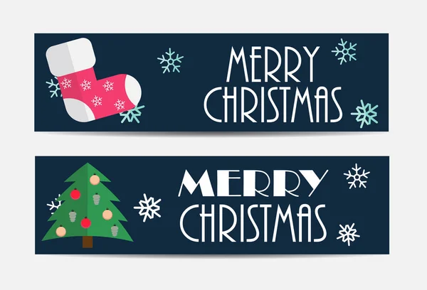 Natale Fiocchi di neve Sito web banner e scheda sfondo vettoriale I — Vettoriale Stock