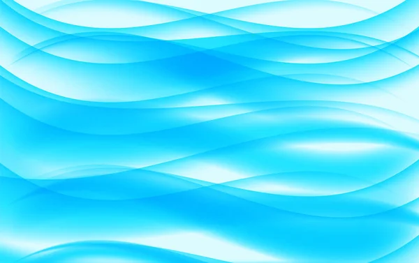 在透明背景上抽象的蓝色波浪集的设置。矢量 — 图库矢量图片
