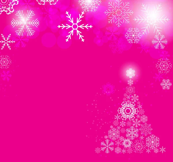 Kerstmis sneeuwvlokken achtergrond vector illustratie — Stockvector