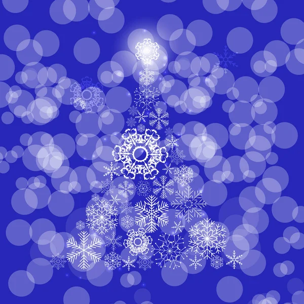 Illustration vectorielle de fond des flocons de neige Noël — Image vectorielle