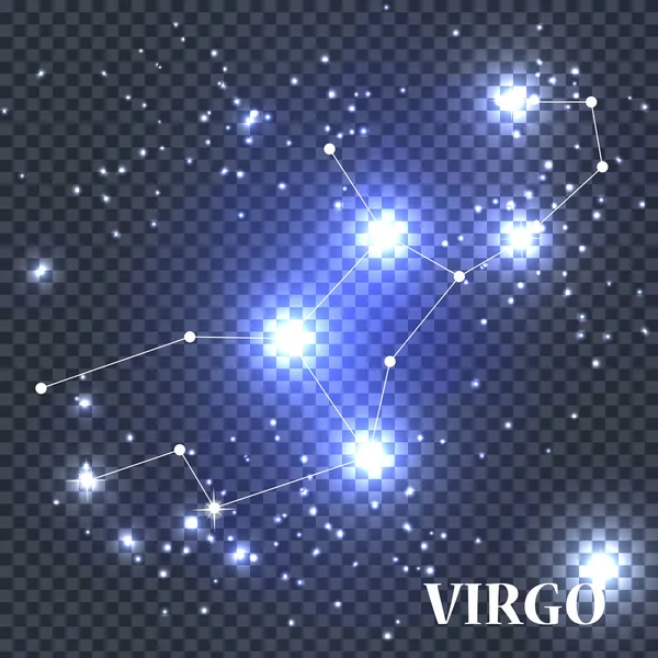 Simbolo: segno zodiacale della Vergine. Illustrazione vettoriale . — Vettoriale Stock