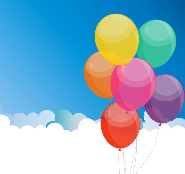 Γυαλιστερό χρώμα μπαλόνια — Διανυσματικό Αρχείο