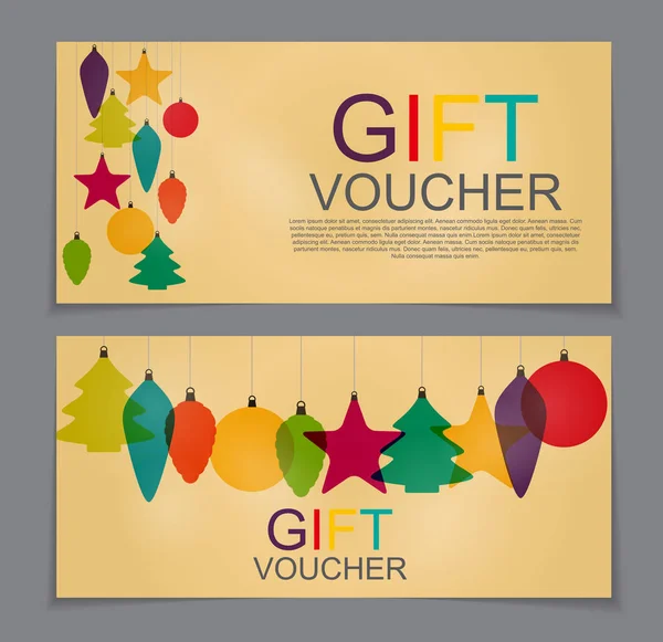 Template of gift voucher — Stock Vector