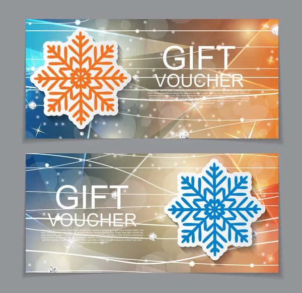 Template of gift voucher — Stock Vector