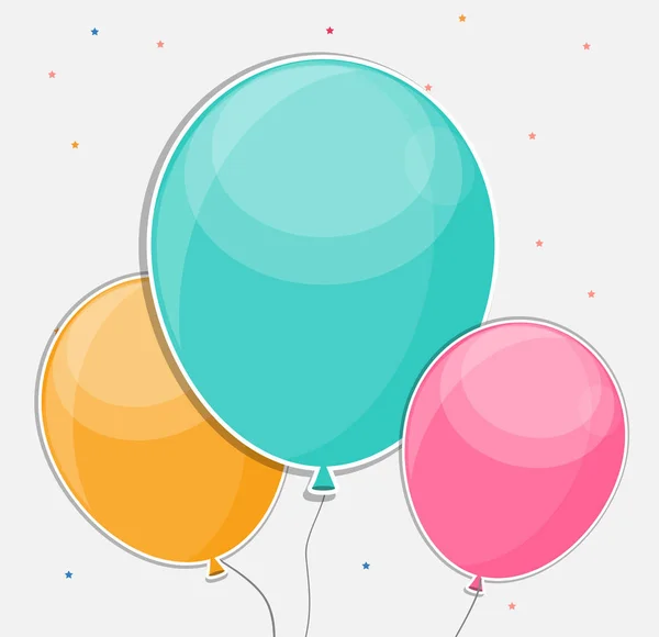 Globos de colores brillantes — Vector de stock