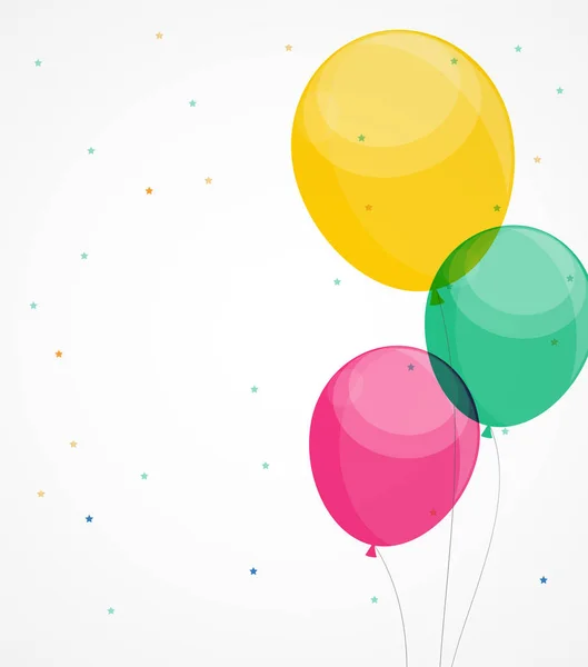 Globos de colores brillantes — Vector de stock