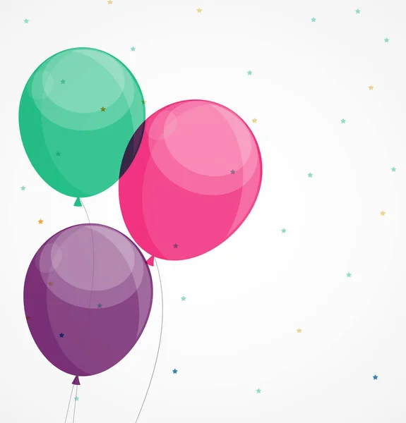 Globos de colores brillantes — Vector de stock