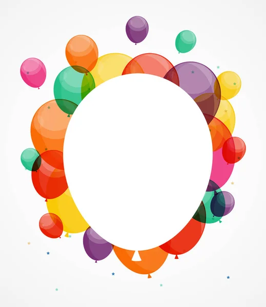 Blank färg ballonger — Stock vektor