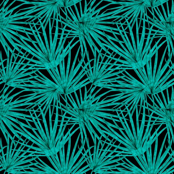 Seamless pattern of palm leaves — Stock Vector