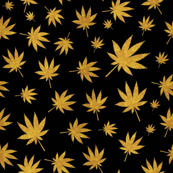 Seamless pattern of cannabis — Stock Vector