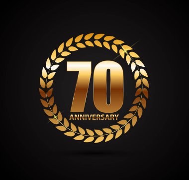 Şablonu Logo 70 yıl yıldönümü vektör çizim