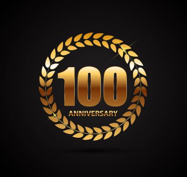 Şablonu Logo 100 yıl yıldönümü vektör çizim