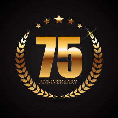 Şablonu Logo 75 yıl yıldönümü vektör çizim