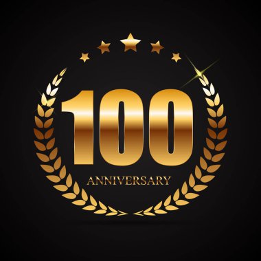 Şablonu Logo 100 yıl yıldönümü vektör çizim