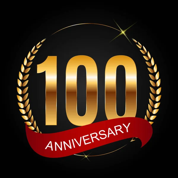Szablon Logo 100 lat rocznica ilustracji wektorowych — Wektor stockowy