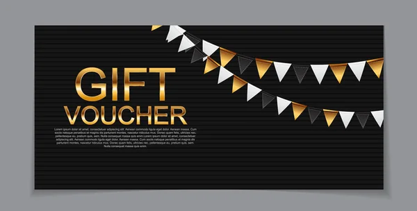 Gift Voucher Template for Discount Coupon  Vector Illustration — Stock Vector