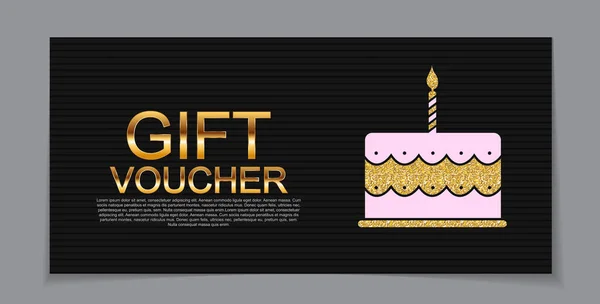 Gift Voucher Template for Discount Coupon  Vector Illustration — Stock Vector