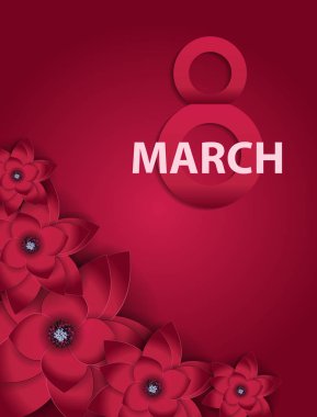 Poster International Happy Women s Day 8 March Floral Greeting c clipart