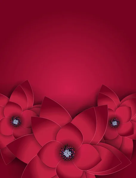 抽象花花卉贺卡背景 — 图库矢量图片