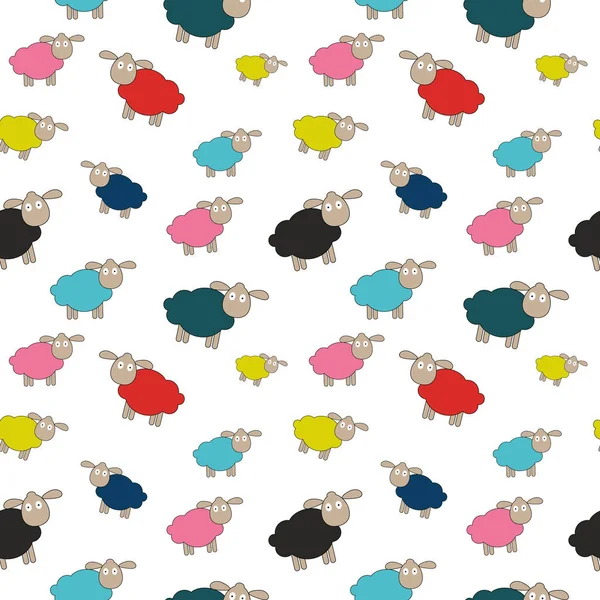 Abstract lamb seamless pattern background vector illustration — Stock Vector